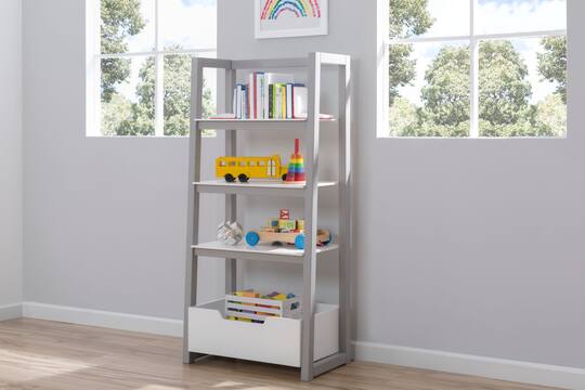 Delta Children Gateway White & Gray Ladder Shelf